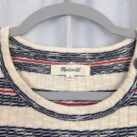 Madewell Short-Sleeve Mini Dress in Lawton Stripe Size Small - Picture 4 of 8